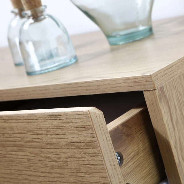 CaliCosy Wandtafel met 3 lades eiklook l120cm 2929794 large