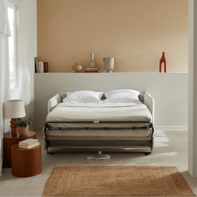 CaliCosy 3-zits slaapbank met express-opening in stof l185 cm mika 3038070 large