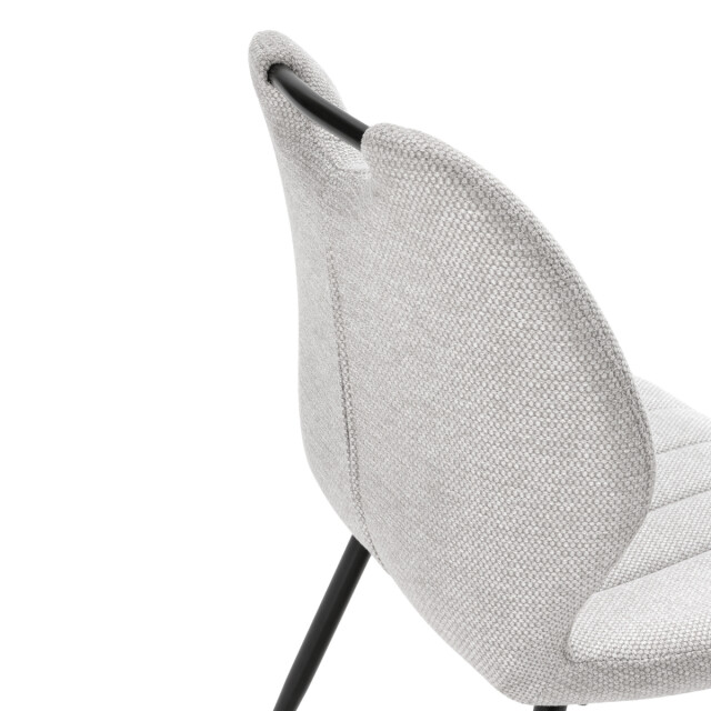 CaliCosy Set van 4 stoelen in stof met zwarte metalen poten l48 cm muli 3078787 large