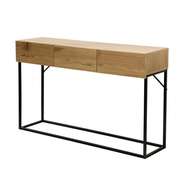 CaliCosy Wandtafel met 3 lades eiklook l120cm 2929794 large
