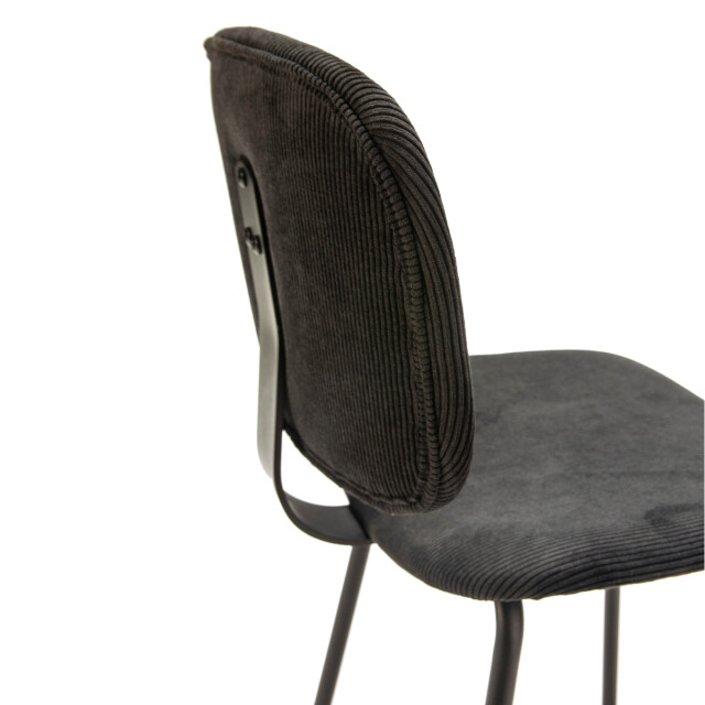 CaliCosy Set van 2 krukken in ribfluweel met zwarte metalen poten h65 cm arus 3079129 large