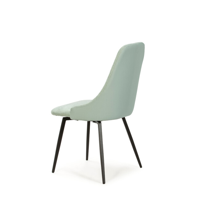 CaliCosy Set van 2 draaibare stoelen in stof met zwarte metalen poten l50 cm elma 3078767 large