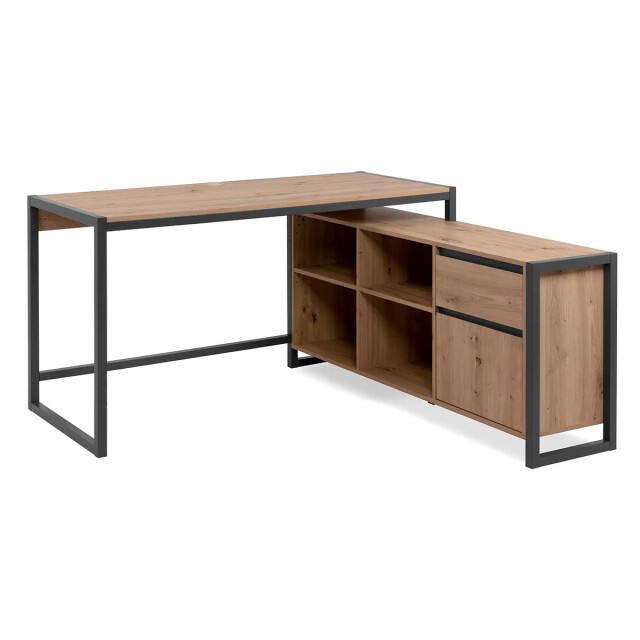 CaliCosy Modulaire hoekbureau in eikenhouten decor van 139 cm praag 2930154 large
