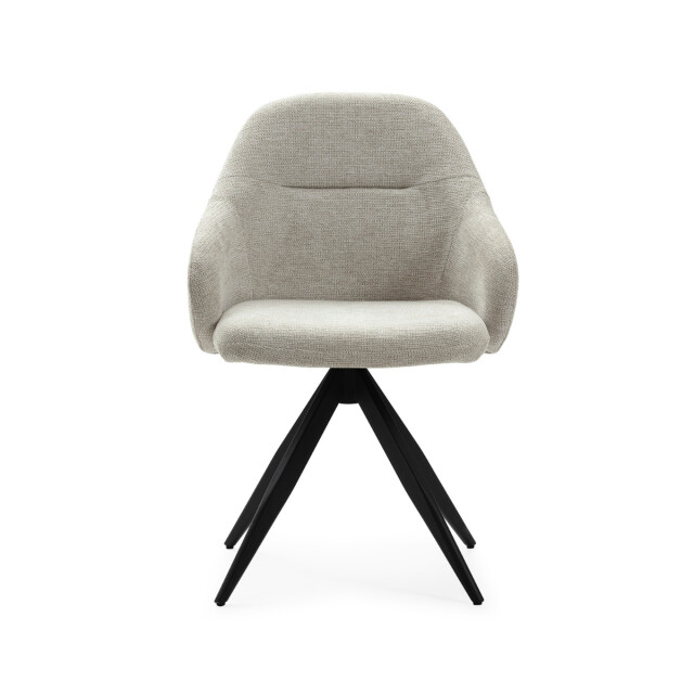 CaliCosy Set van 2 draaibare fauteuils in stof met zwarte metalen poten tamara 3078562 large
