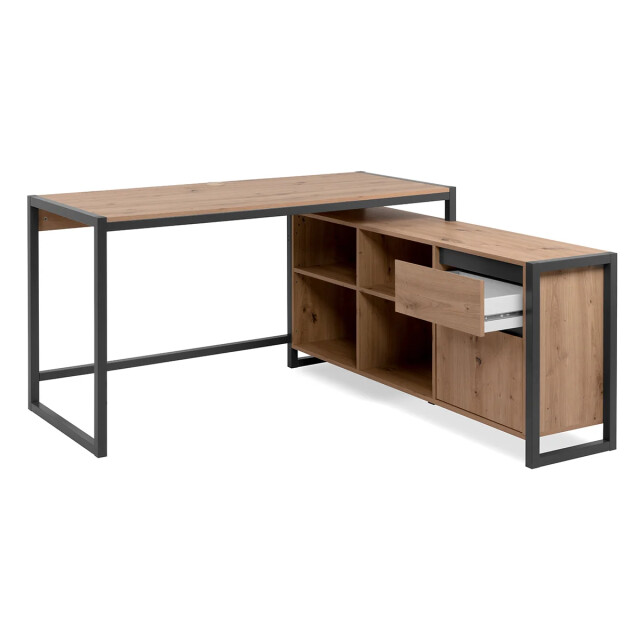 CaliCosy Modulaire hoekbureau in eikenhouten decor van 139 cm praag 2930154 large