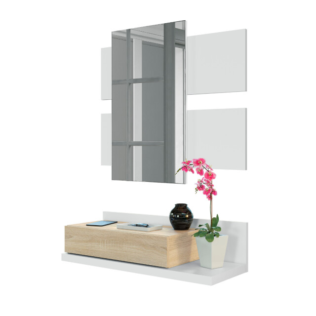 CaliCosy Hangende console met 1 lade en 1 spiegel l75 cm tekkan 2982037 large
