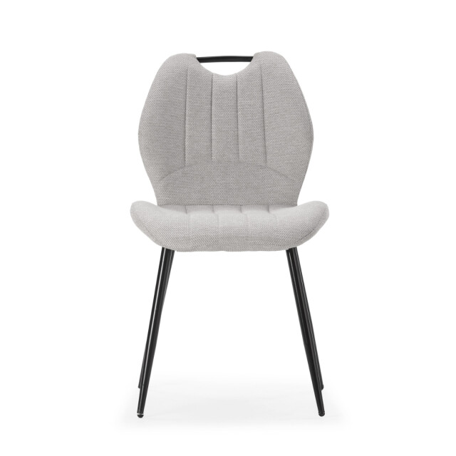 CaliCosy Set van 4 stoelen in stof met zwarte metalen poten l48 cm muli 3078787 large