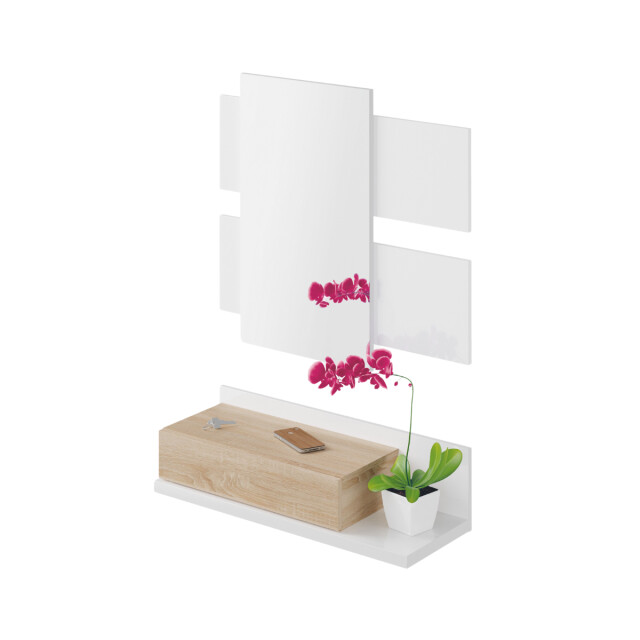 CaliCosy Hangende console met 1 lade en 1 spiegel l75 cm tekkan 2982037 large