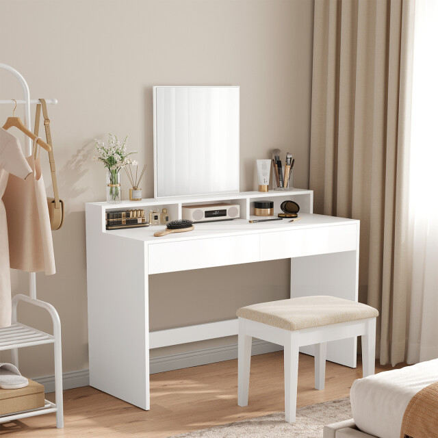 CaliCosy Kaptafel met 2 laden en 3 kleine vakken met spiegel h140 cm 2930335 large