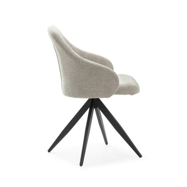 CaliCosy Set van 2 draaibare fauteuils in stof met zwarte metalen poten tamara 3078562 large