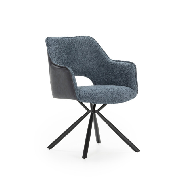 CaliCosy Set van 2 fauteuils in stof met zwarte metalen poten l62 cm mariel 3078807 large