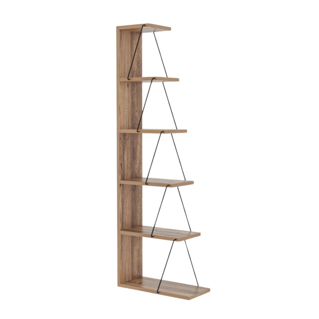 CaliCosy Hoekrek 6 planken, dennenhout en zwart decor, h150 cm tlos 2930455 large