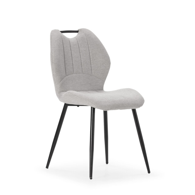 CaliCosy Set van 4 stoelen in stof met zwarte metalen poten l48 cm muli 3078787 large
