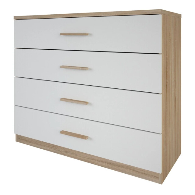 CaliCosy Ladenkast 4 laden hout en wit decor l100 cm selena 2929914 large