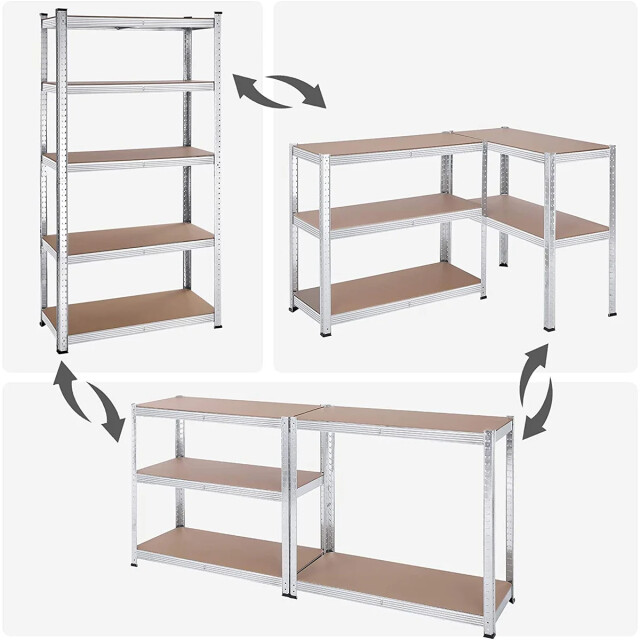 CaliCosy Set van twee planken met 5 niveaus en verstelbare planken h180 cm 2930054 large