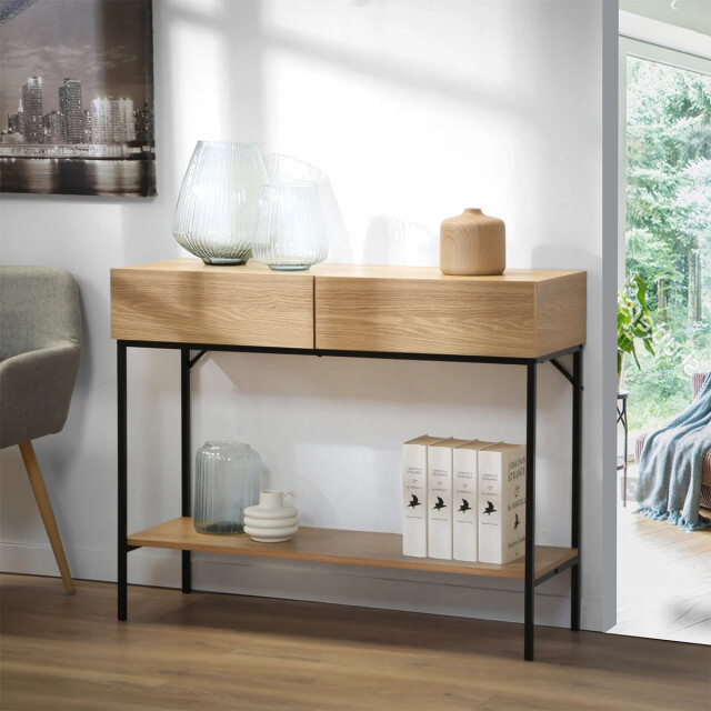 CaliCosy Console 2 laden 1 plank houten decor l100 x h80 cm 2930235 large
