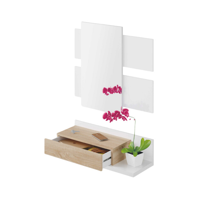CaliCosy Hangende console met 1 lade en 1 spiegel l75 cm tekkan 2982037 large