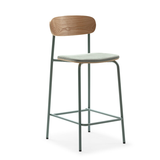 CaliCosy Set van 2 krukken in stof met zwarte metalen poten h66 cm adriana 3079152 large