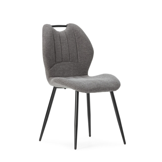 CaliCosy Set van 4 stoelen in stof met zwarte metalen poten l48 cm muli 3078788 large