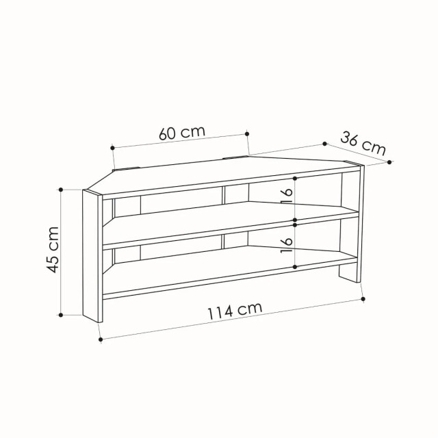 CaliCosy Hoek tv-meubel 3 planken l114 cm thales 2937440 large