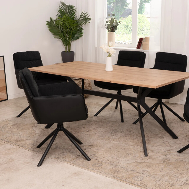 CaliCosy Set van 2 zwarte stoelen l63 cm logan 2929515 large