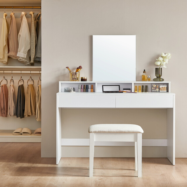 CaliCosy Kaptafel met 2 laden en 3 kleine vakken met spiegel h140 cm 2930335 large