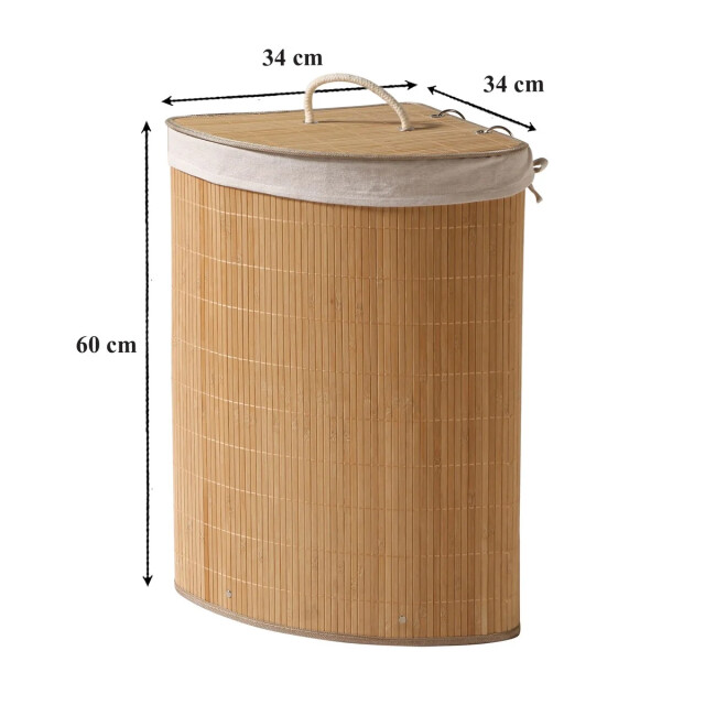 CaliCosy Hoekwasmand van bamboe h60 cm 2976295 large