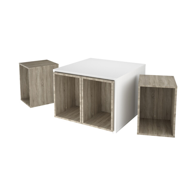 CaliCosy Salontafel met 4 verwijderbare compartimenten joker 1 l71,5 x h50 cm 2937180 large