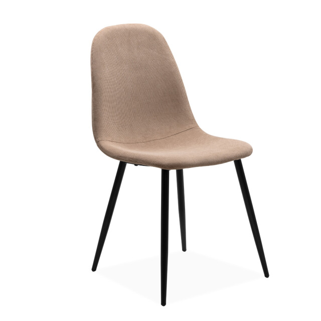 CaliCosy Set van 4 stoelen van ribfluweel met zwart metalen frame l43 cm anya 3011529 large