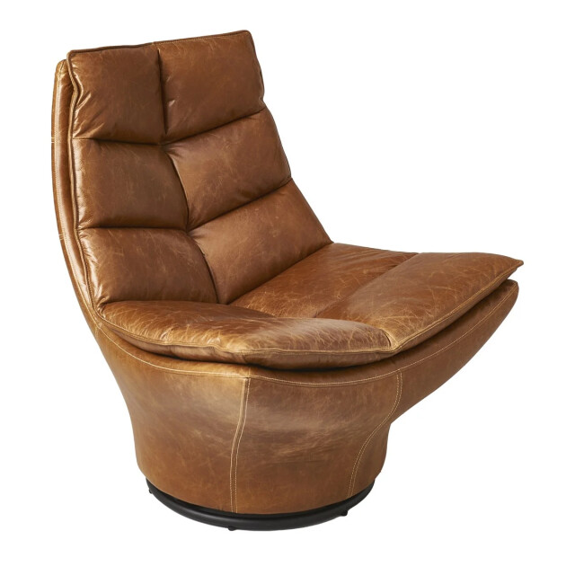 Signature Draaibare leren fauteuil l86 cm achille 3061008 large