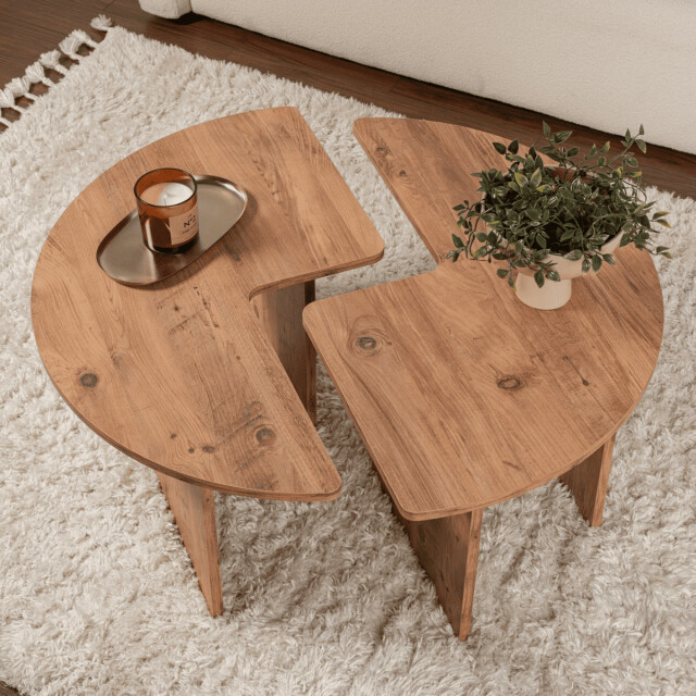 CaliCosy Set van 2 salontafels l90 cm moira 3061529 large