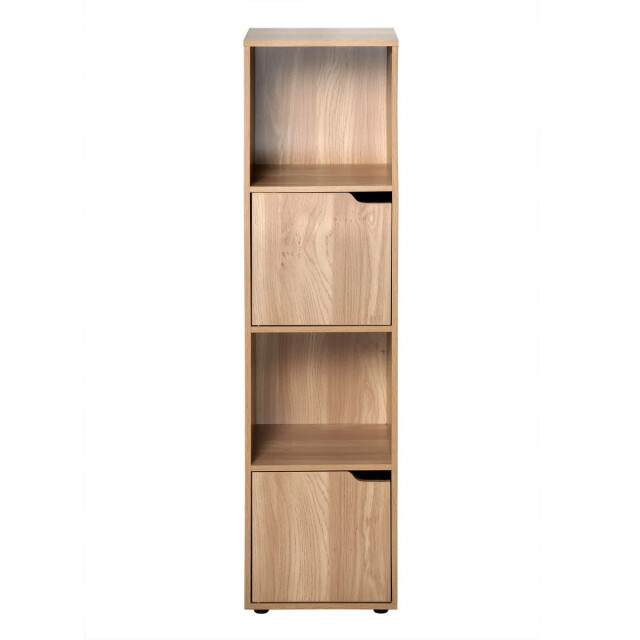 CaliCosy 4-vaks kast, houtdecor, 2 deuren 2931755 large
