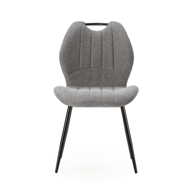 CaliCosy Set van 4 stoelen in stof met zwarte metalen poten l48 cm muli 3078788 large