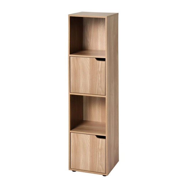 CaliCosy 4-vaks kast, houtdecor, 2 deuren 2931755 large
