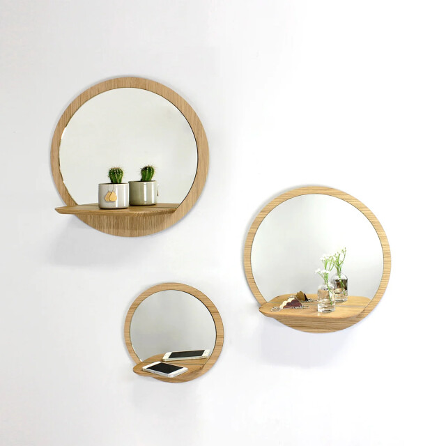 CaliCosy Wandspiegel met plank klein model dia. 29,5 cm 2929435 large