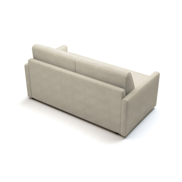 CaliCosy 3-zitsbank in ivoorkleurig ribfluweel omvormbaar tot bed van 140x190 cm giulia 3082318 large