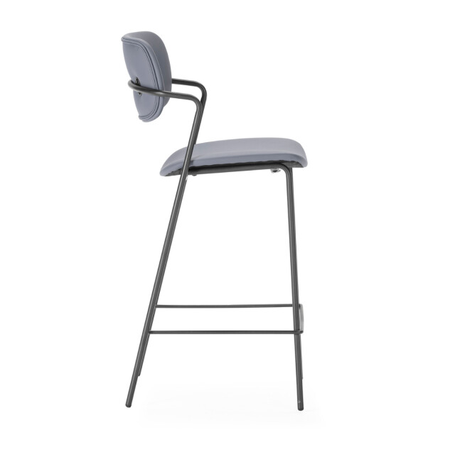 CaliCosy Set van 2 krukken met zwarte metalen poten h66 cm maika 3079154 large