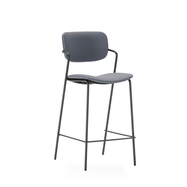 CaliCosy Set van 2 krukken met zwarte metalen poten h66 cm maika 3079154 large