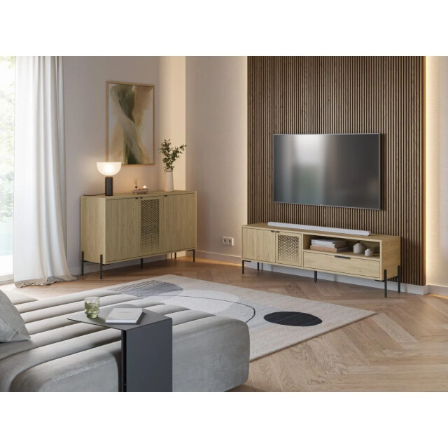 CaliCosy Tv-meubel 2 deuren 1 lade 1 nis l160 cm inca 2930299 large