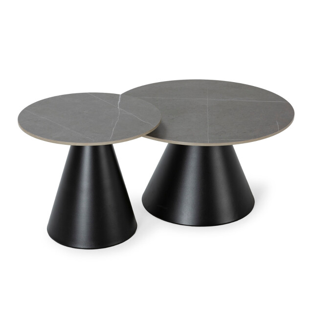 CaliCosy Set van 2 ronde salontafels in grijs louna 3078749 large