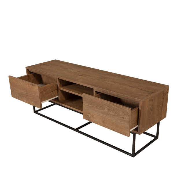 CaliCosy Tv-meubel 2 vakken en 2 laden walnoot decor l140 cm rodez 2930476 large