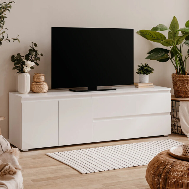 CaliCosy Tv-meubel met 2 deuren, 1 plank en 2 laden l180 cm pretoria 2930396 large