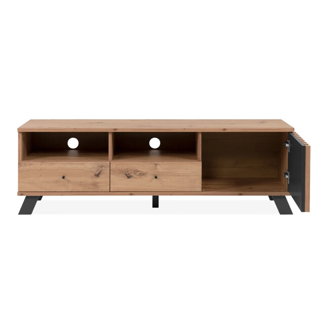 CaliCosy Tv-meubel 1 deur, 2 laden en 2 vakken in eikenhouten decor l138 cm lublin 2930696 large