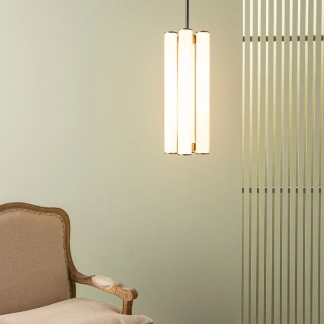 Signature Verticale kroonluchter in albast en metaal h55 cm montaigne 2980578 large