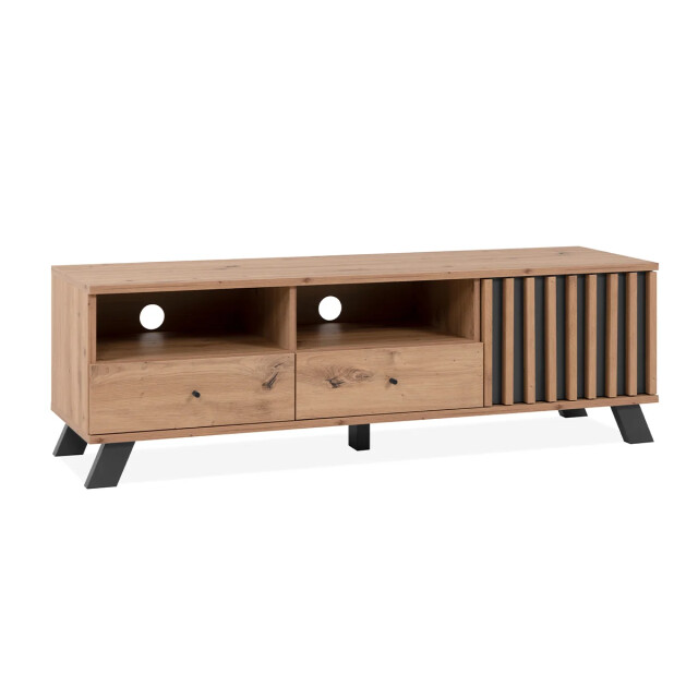 CaliCosy Tv-meubel 1 deur, 2 laden en 2 vakken in eikenhouten decor l138 cm lublin 2930696 large