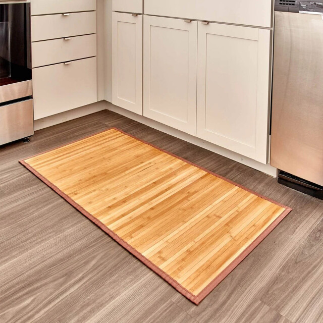 CaliCosy Lichtbruine bamboe badmat 122 x 61 cm 2928876 large