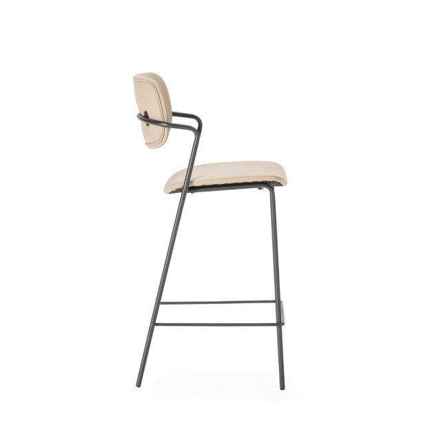 CaliCosy Set van 2 krukken met zwarte metalen poten h66 cm maika 3079155 large