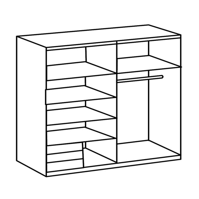CaliCosy Kledingkast met 2 schuifdeuren waarvan 1 spiegel l179 cm 2937662 large