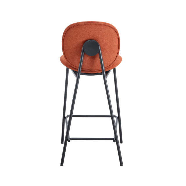 CaliCosy Set van 2 krukken in stof met zwarte metalen poten l43 cm cori 3079168 large