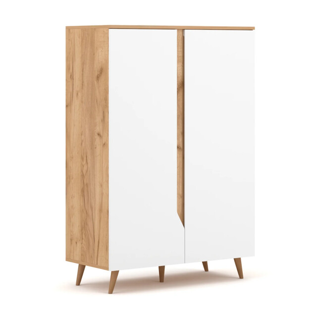 CaliCosy Scandinavische hoge buffetkast met 2 deuren l90 x h132 cm tree 2929957 large